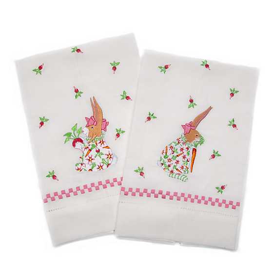 Patience Brewster Rabbit Tea Towels - Set of 2