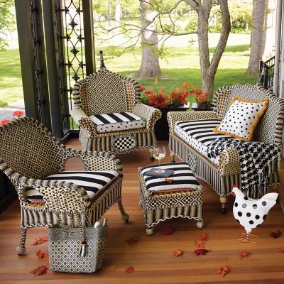 MacKenzie-Childs | Courtyard Outdoor Accent Chair Cushion