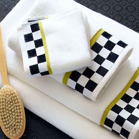 MacKenzie-Childs | Black & White Check Hand Towel