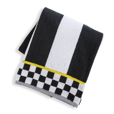 MacKenzie-Childs  Black & White Tartan Bath Towel