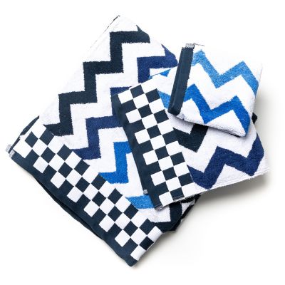 Checkered Hand Towel - Blue