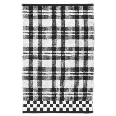 Black  &  White Tartan Towel - Hand Towel image three