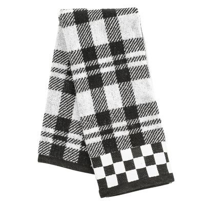 MacKenzie-Childs Black and White Dot Dish Towels - Set of 3