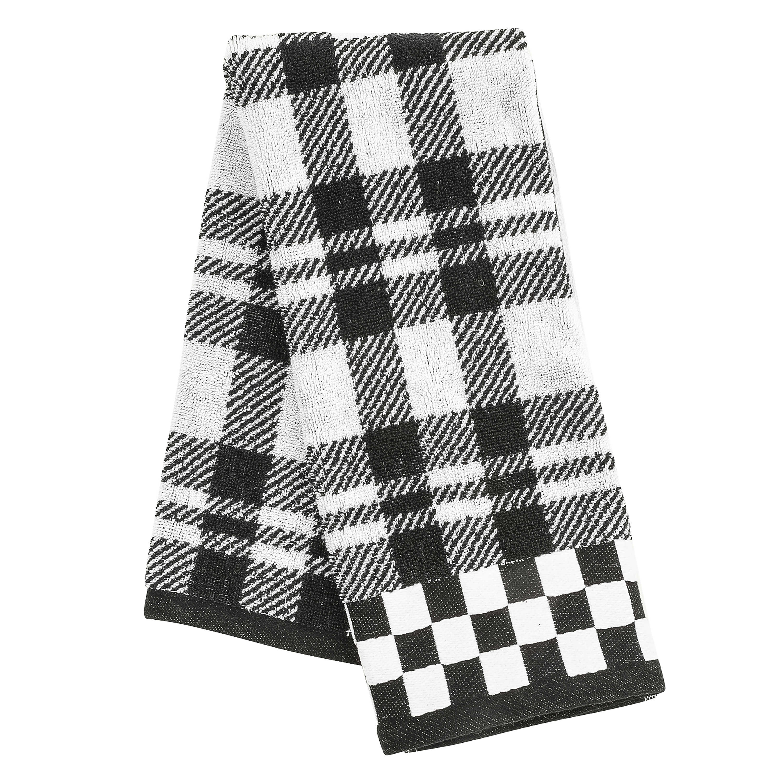 Black & White Tartan Hand Towel mackenzie-childs Panama 0