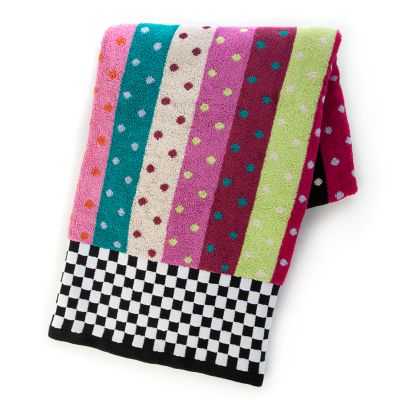 polka dot bath towels