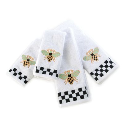 MacKenzieChilds Queen Bee Hand Towels Set of 2