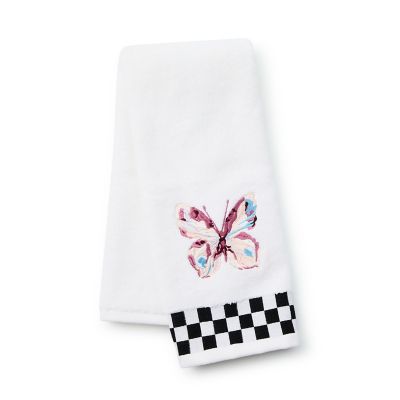 Eternity Butterfly Check Hand Towel mackenzie-childs Panama 0