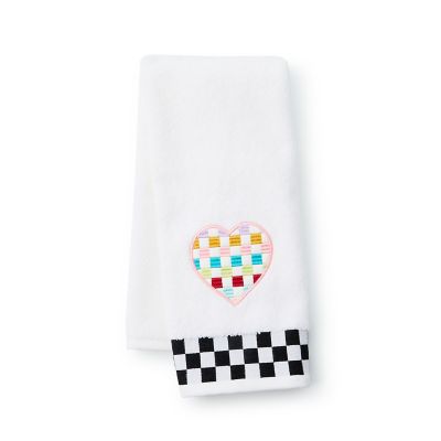 Rainbow Heart Check Hand Towel mackenzie-childs Panama 0