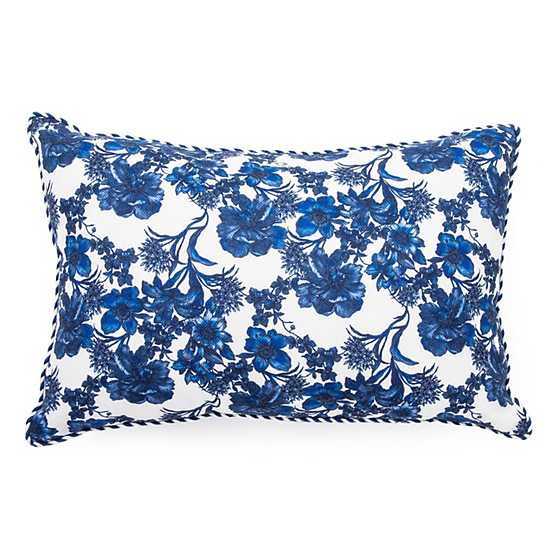 English Garden Outdoor Lumbar Pillow - Royal image two