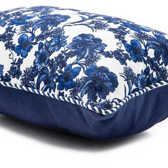 English Garden Outdoor Lumbar Pillow - Royal image three