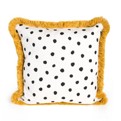 Black and white discount polka dot outdoor pillows