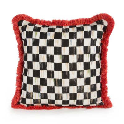 MacKenzie-Childs | Courtly Check Spindle Outdoor Accent Pillow