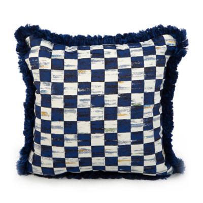 Buy Indoor/Outdoor Patio Lane Farmhouse Ticking Indigo - 18x18 Vertical  Stripes Throw Pillow