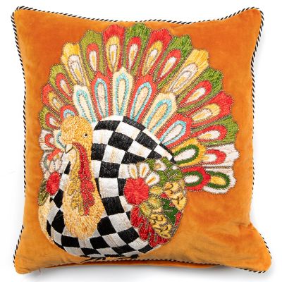 Aurora Turkey Throw Pillow mackenzie-childs Panama 0