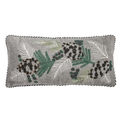 Farmhouse Pinecone Lumbar Pillow mackenzie-childs Panama 0