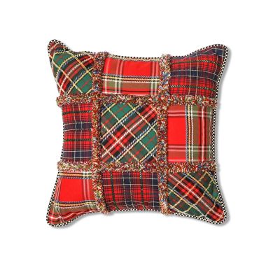 Tartastic Patch Throw Pillow mackenzie-childs Panama 0