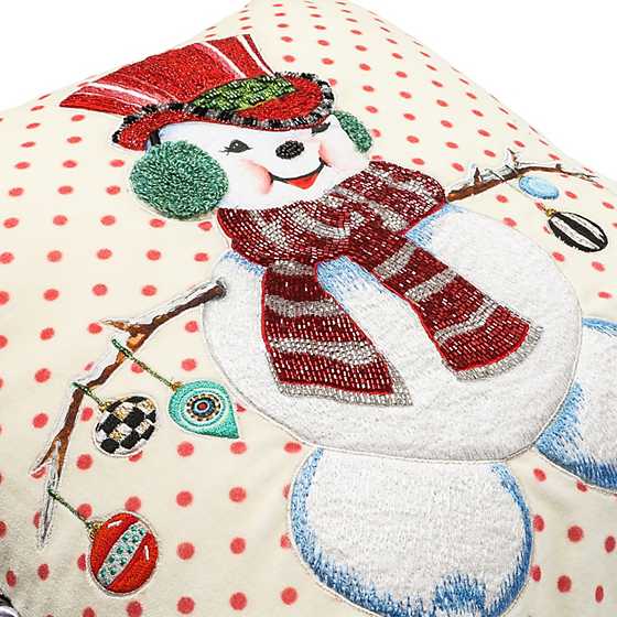 Kitschy Snowman Pillow image four