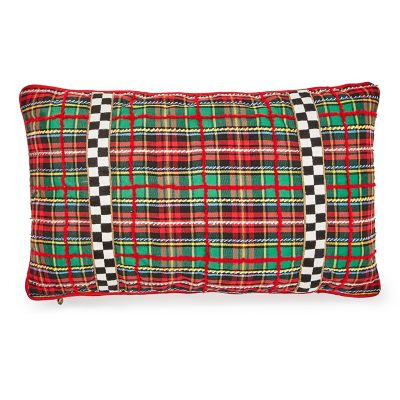 Tartan Beaded Lumbar Pillow mackenzie-childs Panama 0