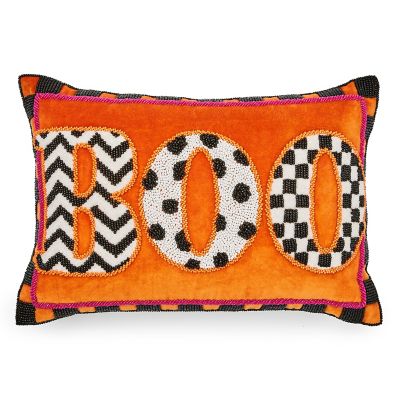 Boo Beaded Lumbar Pillow mackenzie-childs Panama 0