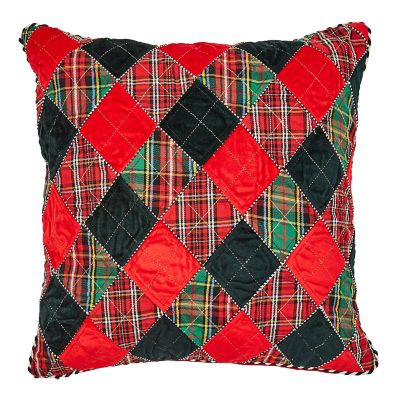 Diamond Tartan Throw Pillow mackenzie-childs Panama 0