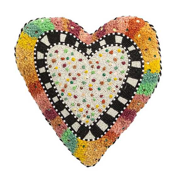 Rainbow Heart Pillow image two