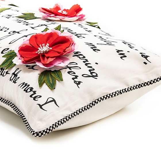 Flower Show Poetry Pillow image three