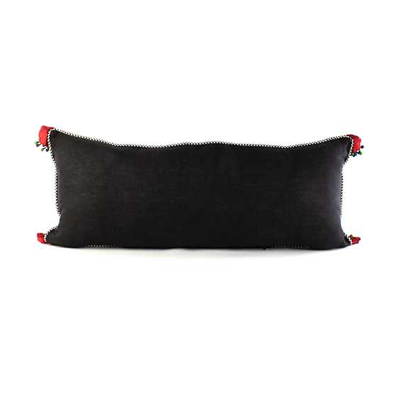 Poppy Lumbar Pillow - Black image three