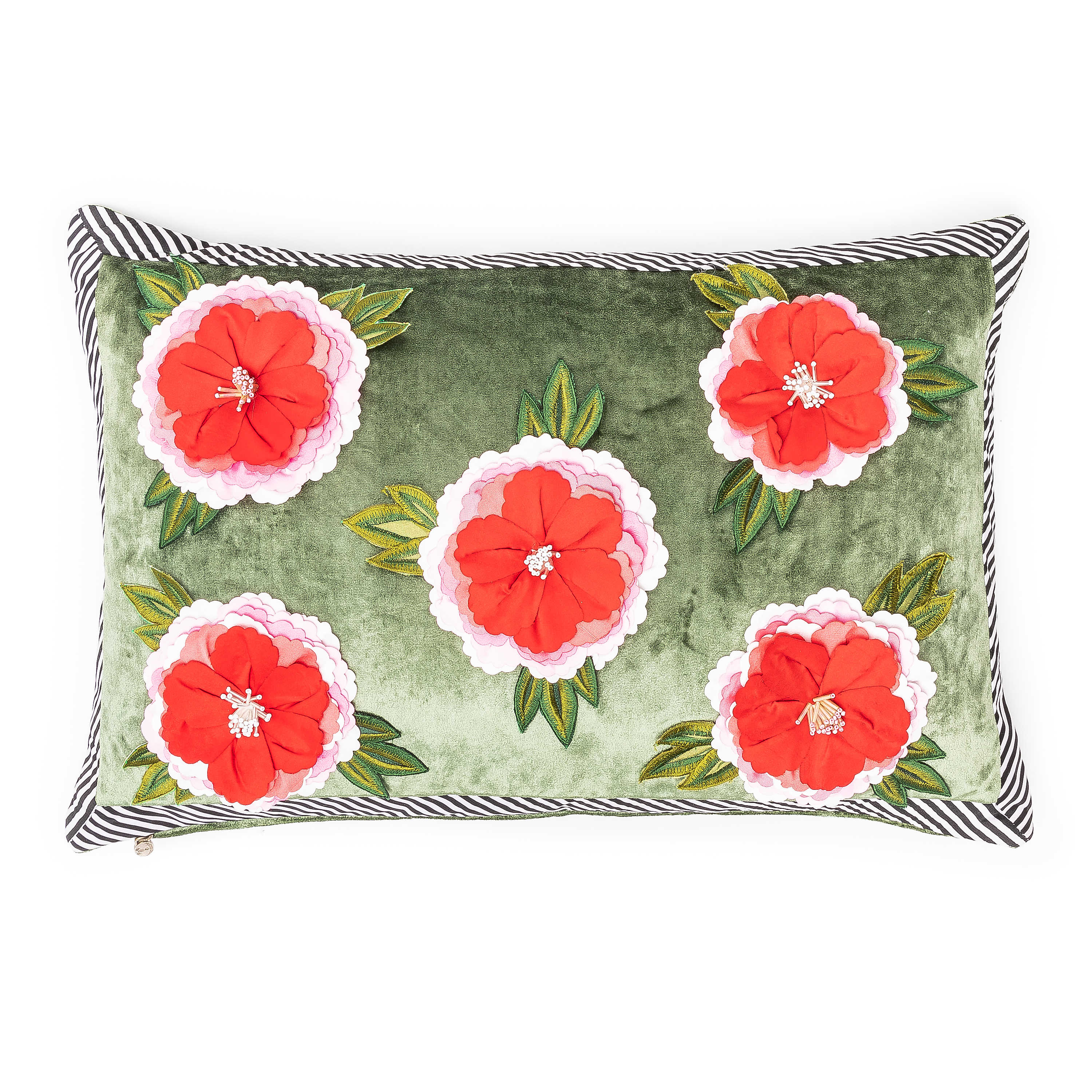 Flower Hedge Lumbar Pillow mackenzie-childs Panama 0