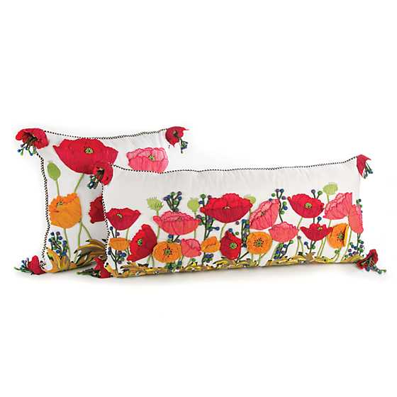 Red Poppy Lumbar Pillow image nine