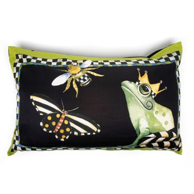 Frog and Bee Lumbar Pillow mackenzie-childs Panama 0