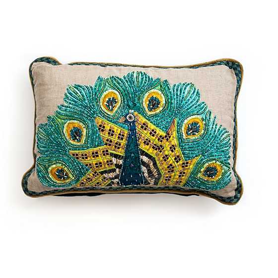 Peacock Lumbar Pillow