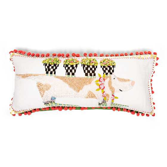 Patience Brewster Rosy Hound Lumbar Pillow image two
