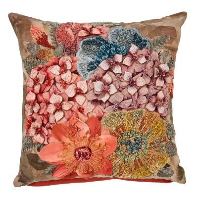 Petal Palette Floral Throw Pillow mackenzie-childs Panama 0