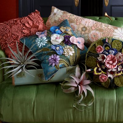 Mackenzie Childs Giulietta S Flower Lumbar Pillow