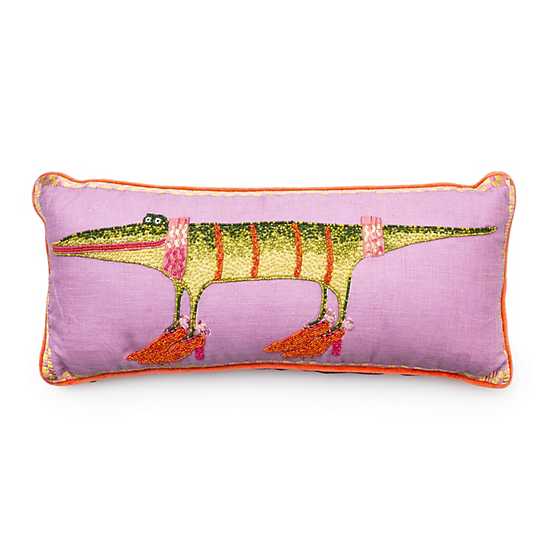 Patience Brewster Gloria Alligator Lumbar Pillow