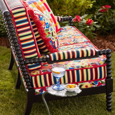 Plaid outdoor chair discount cushions