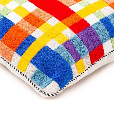 Plaid outdoor pillow sale