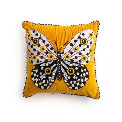 Spot On Butterfly Throw Pillow mackenzie-childs Panama 0