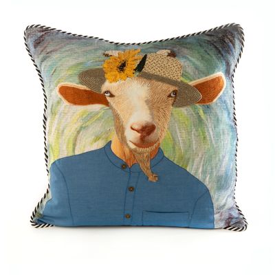 Vincent Van Goat Throw Pillow mackenzie-childs Panama 0