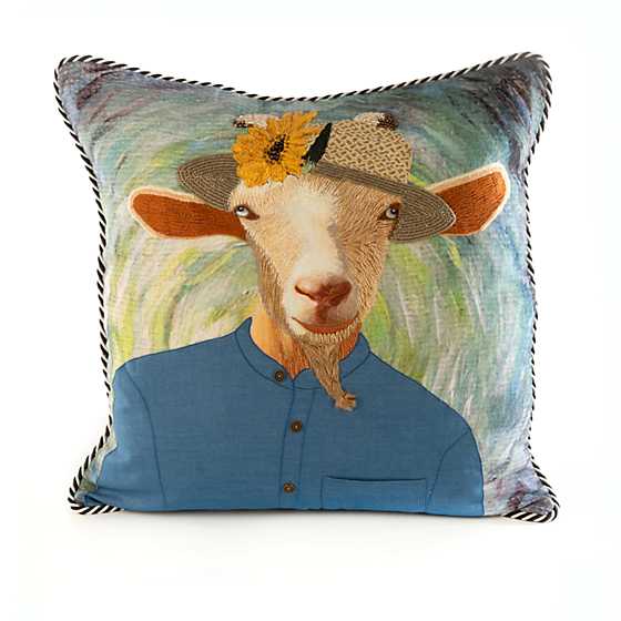 Vincent Van Goat Throw Pillow