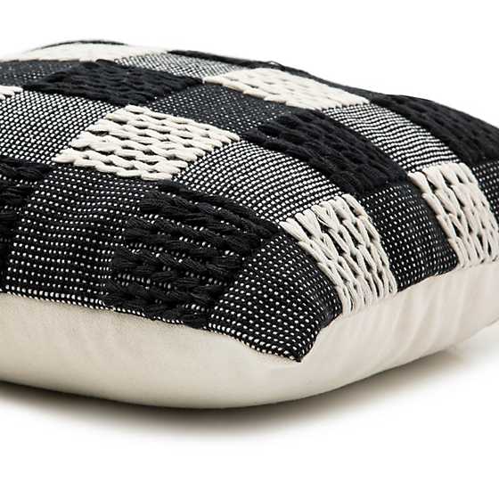 Buffalo Check Outdoor Pillow - Black &White image three