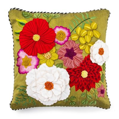 Fleur de Leaf Throw Pillow