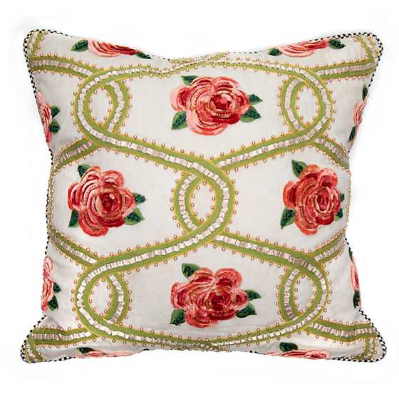Really Rosy Ribbon Pillow image one