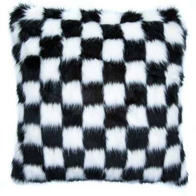 Fab Fur Check Pillow mackenzie-childs Panama 0