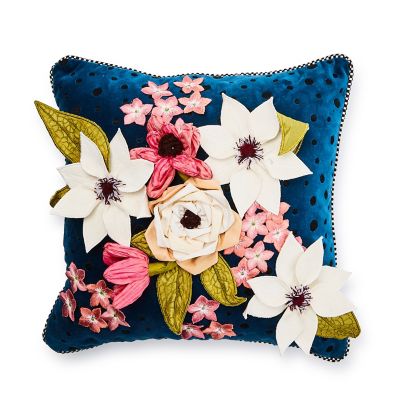 Fairy Tale Floral Throw Pillow mackenzie-childs Panama 0