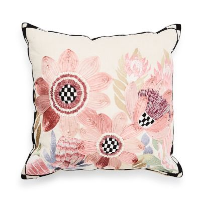 Eternity Floral Throw Pillow mackenzie-childs Panama 0