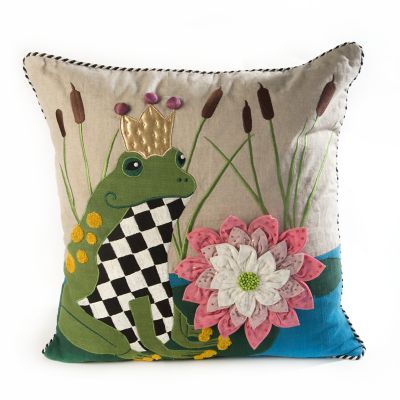 Frog O. Nard Throw Pillow mackenzie-childs Panama 0