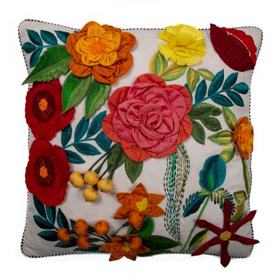 Kira's Garden Throw Pillow mackenzie-childs Panama 0