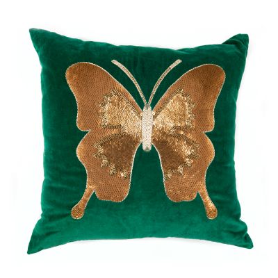 Emerald Butterfly Pillow mackenzie-childs Panama 0