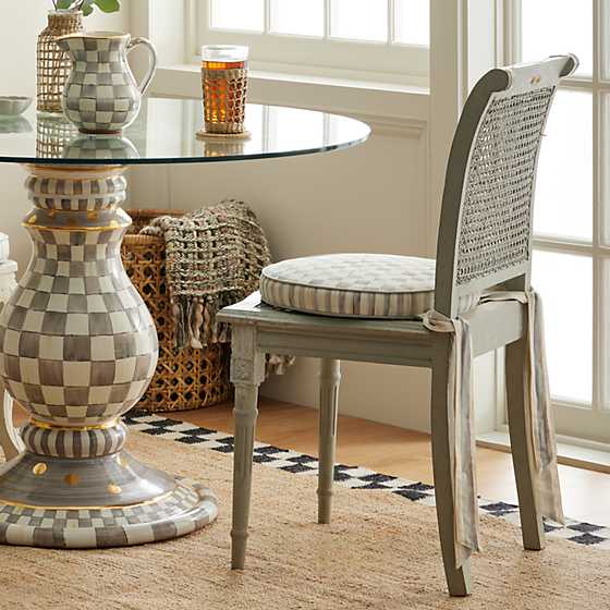 Sterling Check Stool Cushion image two